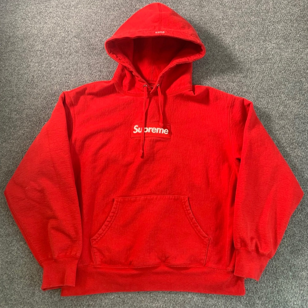 Supreme Box Logo Hoodie Hooded Sweatshirt Red 2023 BOGO Hoodie Small